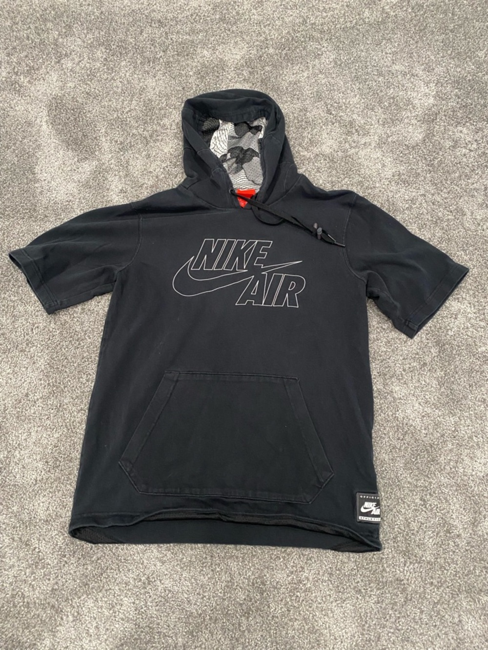 Nike Mens Air Short Sleeve Pullover Hoodie 834128-010 Size Small